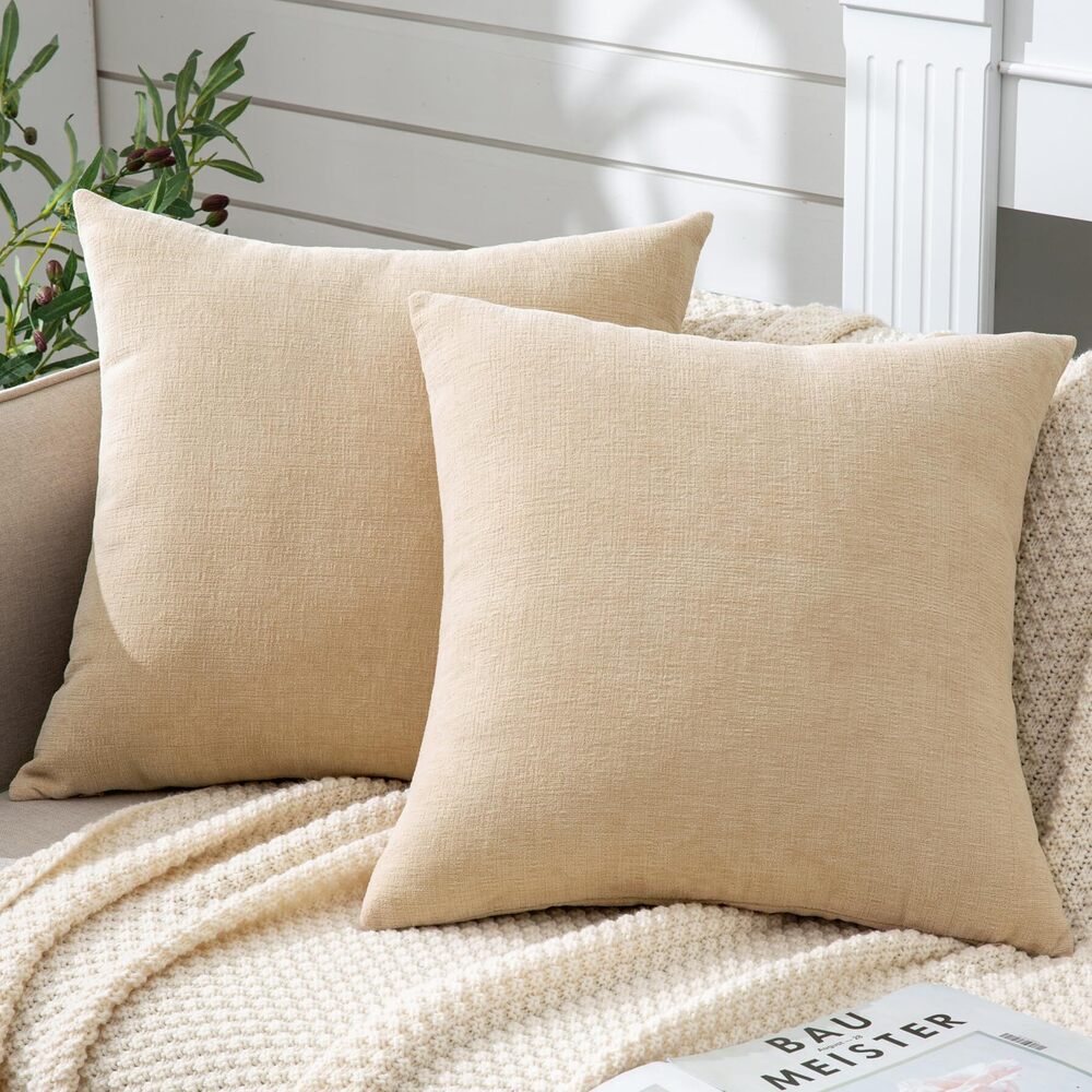 4426 Decorative Square Throw Pillow Covers 20"x20" Inch Set of 2, Super